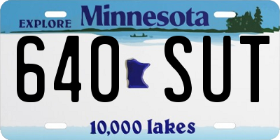 MN license plate 640SUT