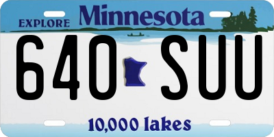 MN license plate 640SUU