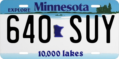 MN license plate 640SUY