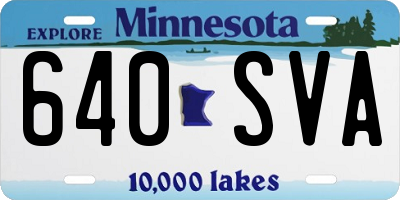 MN license plate 640SVA