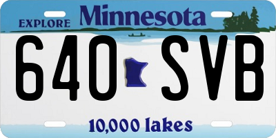 MN license plate 640SVB