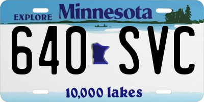 MN license plate 640SVC