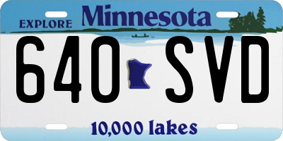 MN license plate 640SVD