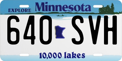 MN license plate 640SVH