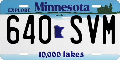 MN license plate 640SVM