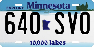 MN license plate 640SVO