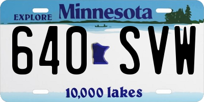 MN license plate 640SVW