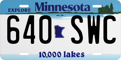 MN license plate 640SWC