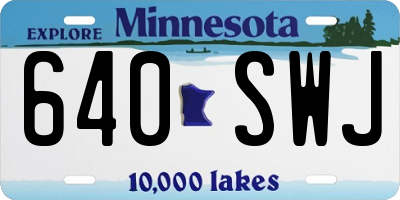 MN license plate 640SWJ