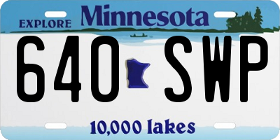 MN license plate 640SWP