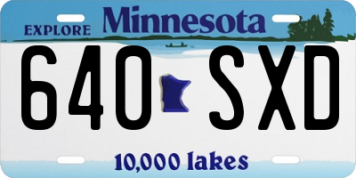 MN license plate 640SXD