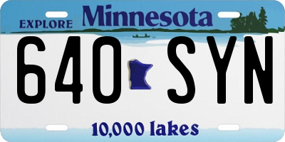 MN license plate 640SYN