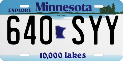 MN license plate 640SYY