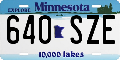 MN license plate 640SZE