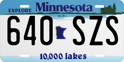MN license plate 640SZS