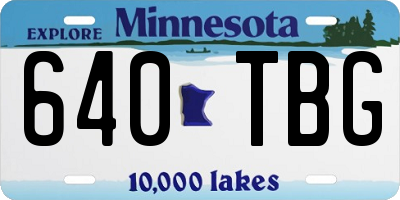 MN license plate 640TBG