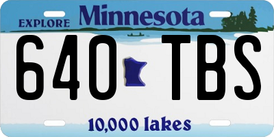 MN license plate 640TBS