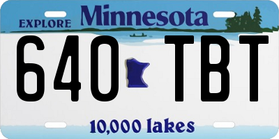 MN license plate 640TBT