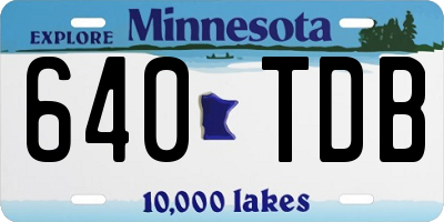 MN license plate 640TDB