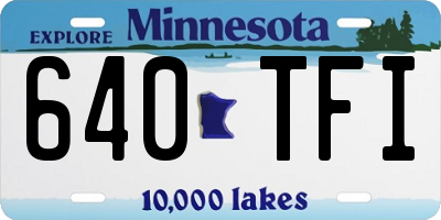 MN license plate 640TFI