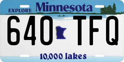 MN license plate 640TFQ
