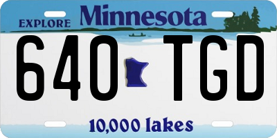 MN license plate 640TGD