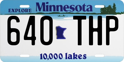MN license plate 640THP