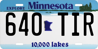 MN license plate 640TIR