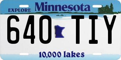 MN license plate 640TIY