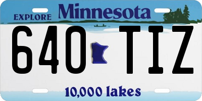 MN license plate 640TIZ