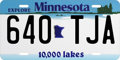 MN license plate 640TJA