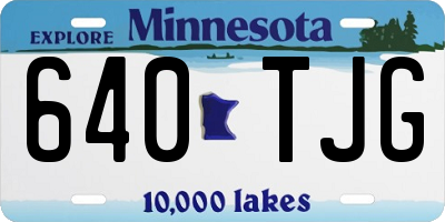 MN license plate 640TJG