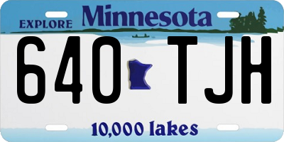 MN license plate 640TJH