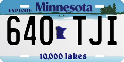 MN license plate 640TJI