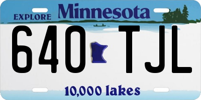 MN license plate 640TJL