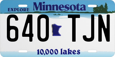 MN license plate 640TJN