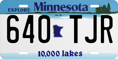 MN license plate 640TJR