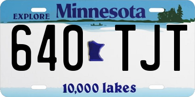 MN license plate 640TJT