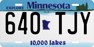 MN license plate 640TJY