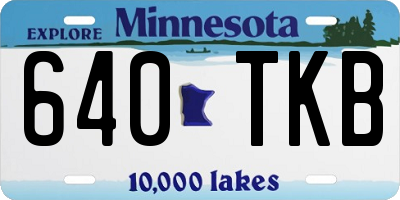 MN license plate 640TKB