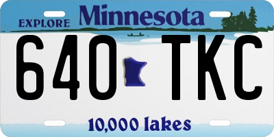 MN license plate 640TKC