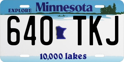 MN license plate 640TKJ