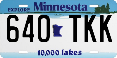 MN license plate 640TKK