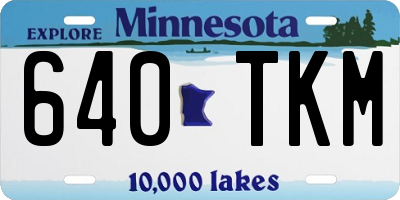 MN license plate 640TKM