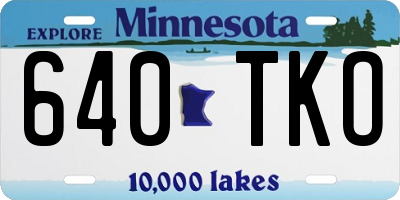 MN license plate 640TKO