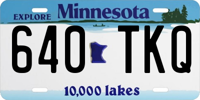 MN license plate 640TKQ