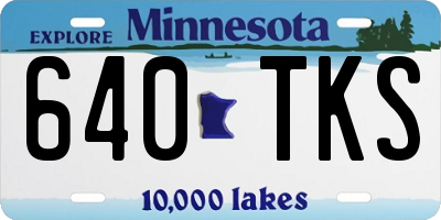 MN license plate 640TKS
