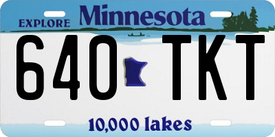 MN license plate 640TKT