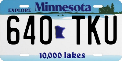 MN license plate 640TKU