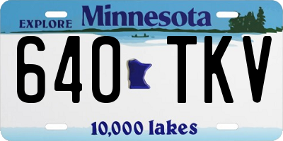 MN license plate 640TKV